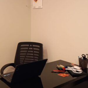 Sala de consulta acolhedora